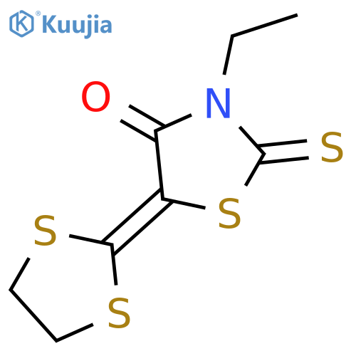 4-Thiazolidinone, 5-(1,3-dithiolan-2-ylidene)-3-ethyl-2-thioxo- structure