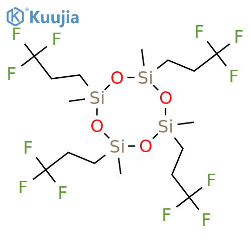 Cyclotetrasiloxane,2,4,6,8-tetramethyl-2,4,6,8-tetrakis(3,3,3-trifluoropropyl)- structure