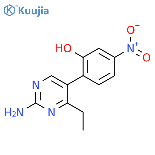 Phenol,2-(2-amino-4-ethyl-5-pyrimidinyl)-5-nitro- structure