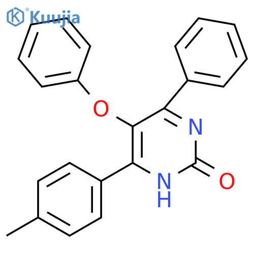 2(1H)-Pyrimidinone, 4-(4-methylphenyl)-5-phenoxy-6-phenyl- structure