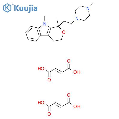 1-(2-(N-Methylpiperazino)ethyl)-1,9-dimethyl-1,3,4,9-tetrahydropyrano(3,4-b)indole dimaleate structure