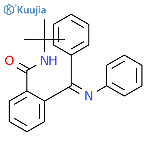 Benzamide, N-(1,1-dimethylethyl)-2-[phenyl(phenylimino)methyl]- structure