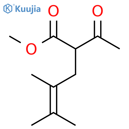 4-Hexenoic acid, 2-acetyl-4,5-dimethyl-, methyl ester structure