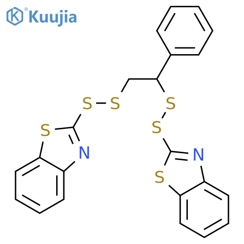 Benzothiazole, 2,2'-[(1-phenyl-1,2-ethanediyl)bis(dithio)]bis- structure