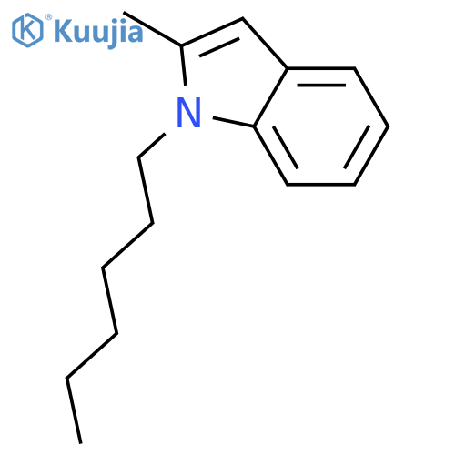 1H-Indole, 1-hexyl-2-methyl- structure