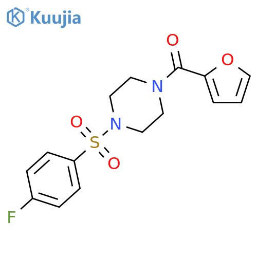 1-[(4-fluorophenyl)sulfonyl]-4-(2-furoyl)piperazine structure