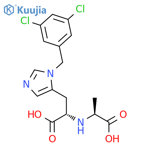L-HISTIDINE, N-[(1S)-1-CARBOXYETHYL]-3-[(3,5-DICHLOROPHENYL)METHYL]- structure