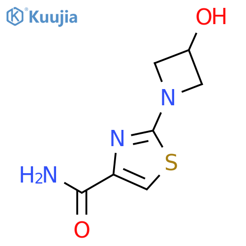 4-Thiazolecarboxamide, 2-(3-hydroxy-1-azetidinyl)- structure