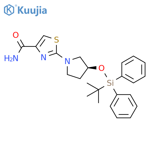 4-Thiazolecarboxamide, 2-[(3S)-3-[[(1,1-dimethylethyl)diphenylsilyl]oxy]-1-pyrrolidinyl]- structure