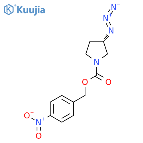 1-PYRROLIDINECARBOXYLIC ACID, 3-AZIDO-, (4-NITROPHENYL)METHYL ESTER, (3S)- structure