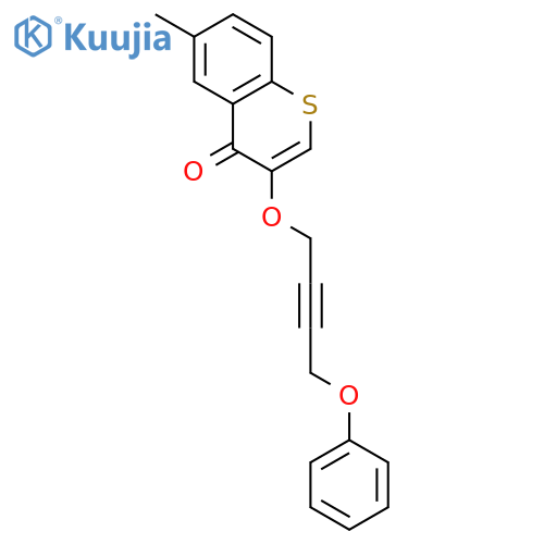 4H-1-Benzothiopyran-4-one, 6-methyl-3-[(4-phenoxy-2-butynyl)oxy]- structure