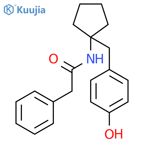 BENZENEACETAMIDE, N-[1-[(4-HYDROXYPHENYL)METHYL]CYCLOPENTYL]- structure