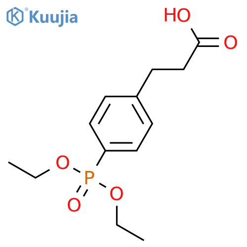 Benzenepropanoic acid, 4-(diethoxyphosphinyl)- structure