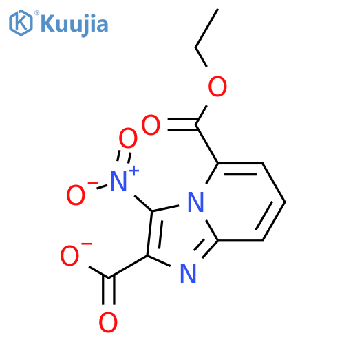 Imidazo[1,2-a]pyridine-2,5-dicarboxylic acid, 3-nitro-, 5-ethyl ester structure