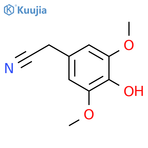 3,5-dimethoxy-4-hydroxyphenyl acetonitrile structure