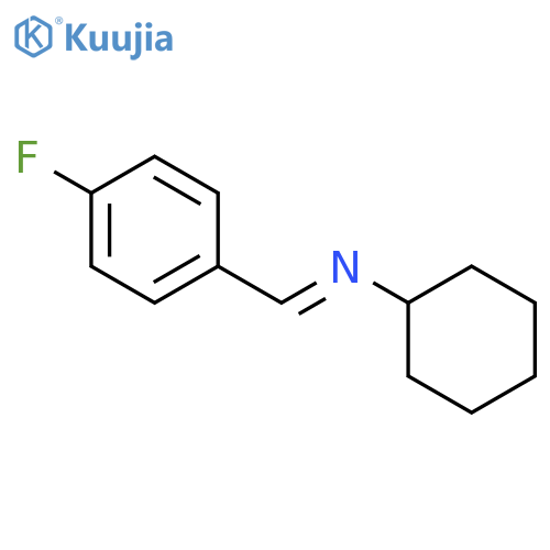 CYCLOHEXANAMINE, N-[(4-FLUOROPHENYL)METHYLENE]- structure