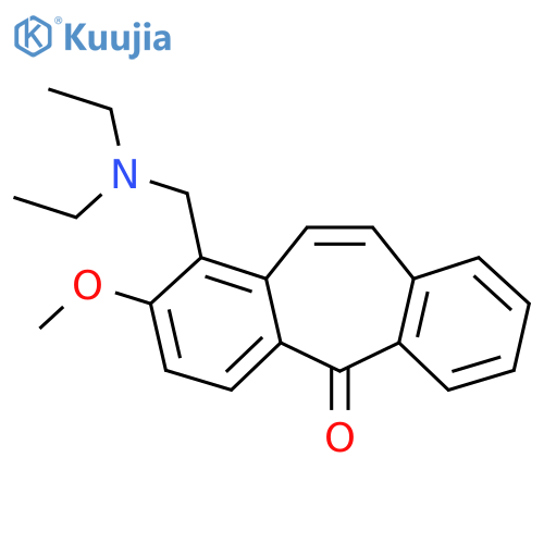 Dibenzo(a,e)cycloheptatrien-5-one, 1-(diethylamino)methyl-2-methoxy- structure