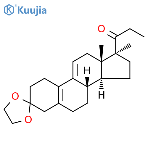 (17b)-cyclic 3-(1,2-ethanediyl acetal)17-methyl-17-(1-oxopropyl)-estra-5(10),9(11)-dien-3-one structure