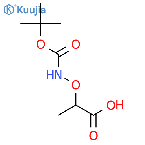 2-({(tert-butoxy)carbonylamino}oxy)propanoic acid structure