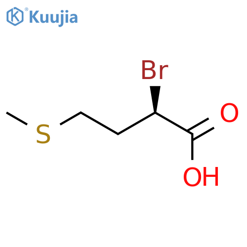 Butanoic acid, 2-bromo-4-(methylthio)-, (2R)- structure