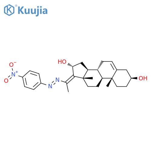 Pregna-5,17(20)-diene-3,16-diol, 20-[(4-nitrophenyl)azo]-, (3b,16a)- structure