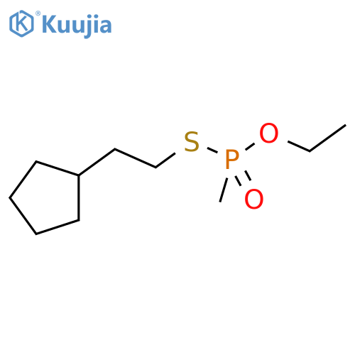 Phosphonothioic acid, methyl-, S-(2-cyclopentylethyl) O-ethyl ester structure
