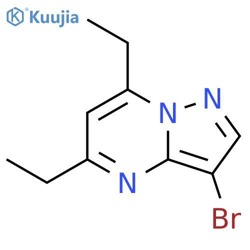 3-bromo-5,7-diethylpyrazolo1,5-apyrimidine structure