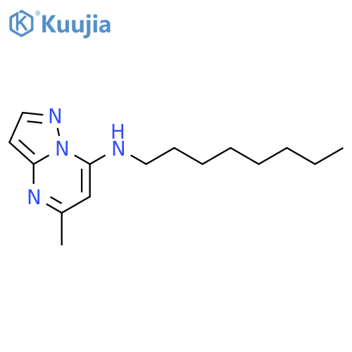 Pyrazolo[1,5-a]pyrimidin-7-amine, 5-methyl-N-octyl- structure