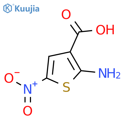 3-Thiophenecarboxylicacid, 2-amino-5-nitro- structure
