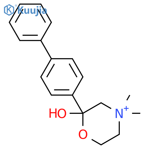 4,4-dimethyl-2-(4-phenylphenyl)morpholin-4-ium-2-ol;bromide structure
