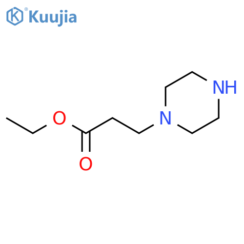 3-(Piperazin-1-yl)propionic acid ethyl ester structure