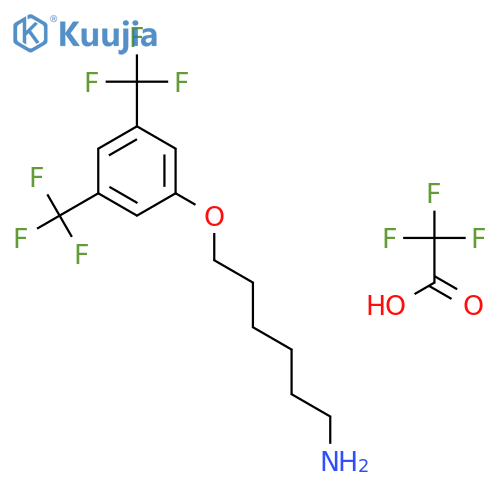 1-Hexanamine, 6-[3,5-bis(trifluoromethyl)phenoxy]-, trifluoroacetate structure