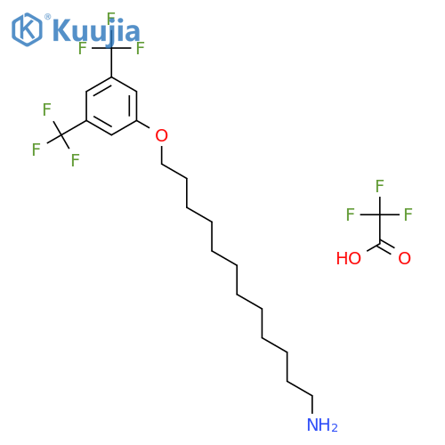 1-DODECANAMINE, 12-[3,5-BIS(TRIFLUOROMETHYL)PHENOXY]-, TRIFLUOROACETATE structure