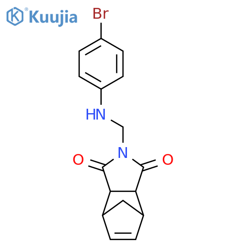 2-{(4-Bromophenyl)aminomethyl}-3a,4,7,7a-tetrahydro-1H-4,7-methanoisoindole-1,3-dione structure