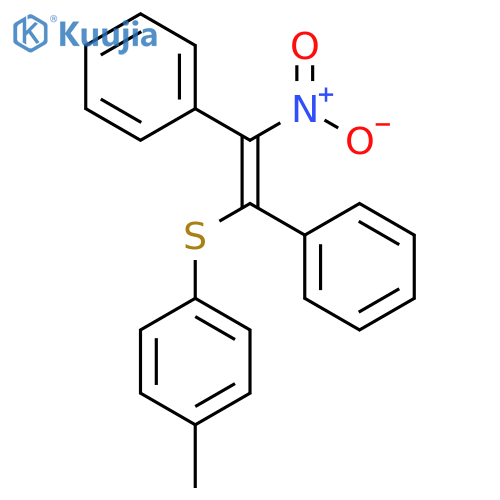 Benzene, 1-methyl-4-[(2-nitro-1,2-diphenylethenyl)thio]- structure