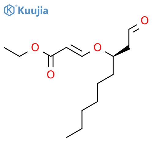 2-PROPENOIC ACID, 3-[[(1R)-1-(2-OXOETHYL)HEPTYL]OXY]-, ETHYL ESTER, (2E)- structure