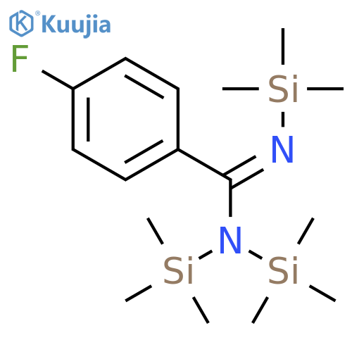 BENZENECARBOXIMIDAMIDE, 4-FLUORO-N,N,N'-TRIS(TRIMETHYLSILYL)- structure