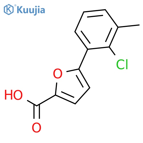 2-Furancarboxylic acid, 5-(2-chloro-3-methylphenyl)- structure