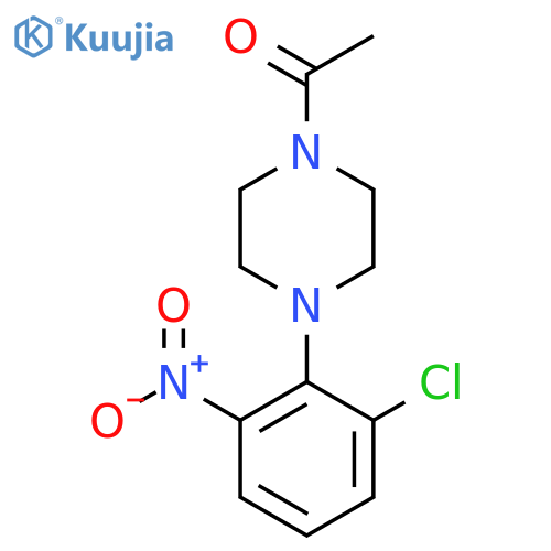 1-[4-(2-Chloro-6-nitrophenyl)piperazin-1-yl]ethanone structure