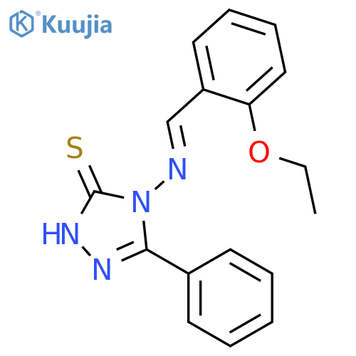 4-[(2-ETHOXYPHENYL)METHYLIDENEAMINO]-3-PHENYL-1H-1,2,4-TRIAZOLE-5-THIONE structure