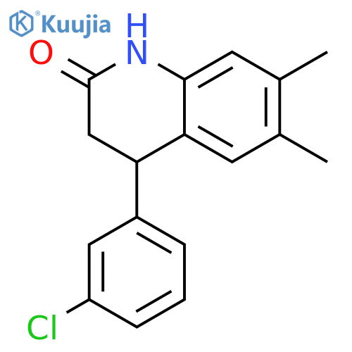 2(1H)-Quinolinone, 4-(3-chlorophenyl)-3,4-dihydro-6,7-dimethyl- structure