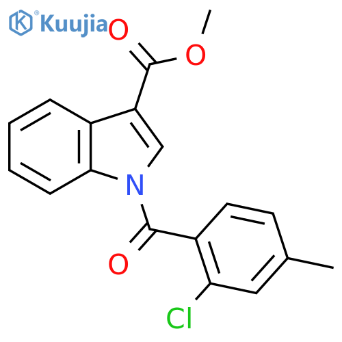 Methyl 1-(2-chloro-4-methylbenzoyl)-1H-indole-3-carboxylate structure