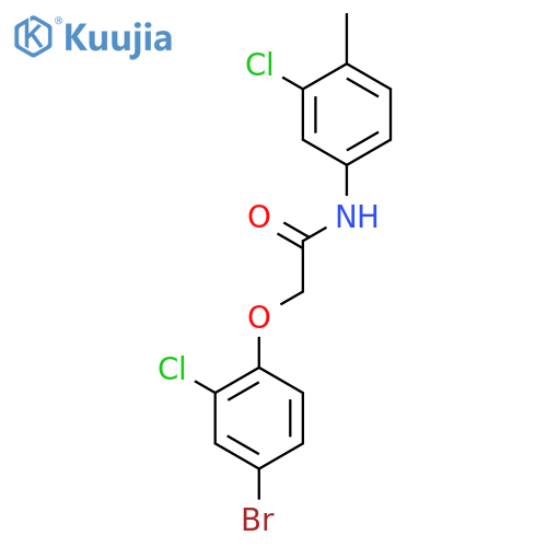 2-(4-bromo-2-chlorophenoxy)-N-(3-chloro-4-methylphenyl)acetamide structure
