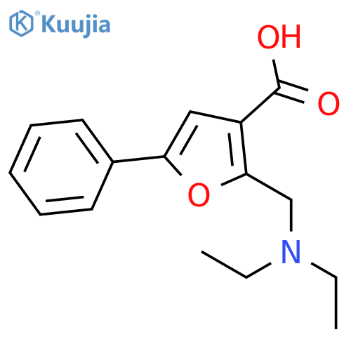 3-Furancarboxylic acid, 2-[(diethylamino)methyl]-5-phenyl- structure