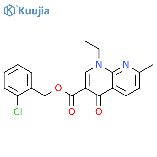 <br>2-chlorobenzyl 1-ethyl-7-methyl-4-oxo-1,4-dihydro-1,8-naphthyridine-3-carbo xylate structure