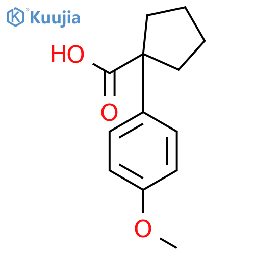 1-(4-methoxyphenyl)cyclopentane-1-carboxylic acid structure