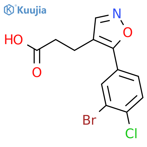4-Isoxazolepropanoic acid, 5-(3-bromo-4-chlorophenyl)- structure