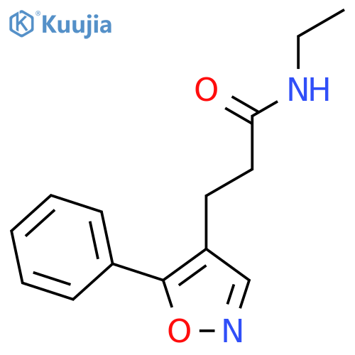 4-Isoxazolepropanamide, N-ethyl-5-phenyl- structure