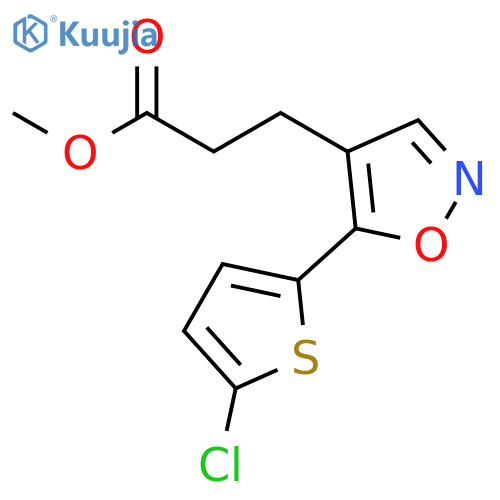 4-ISOXAZOLEPROPANOIC ACID, 5-(5-CHLORO-2-THIENYL)-, METHYL ESTER structure