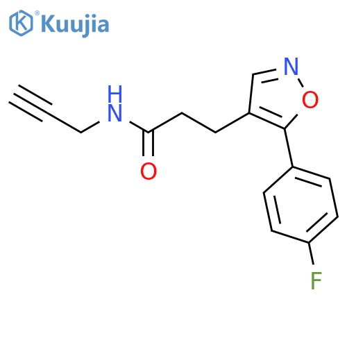 4-Isoxazolepropanamide, 5-(4-fluorophenyl)-N-2-propynyl- structure